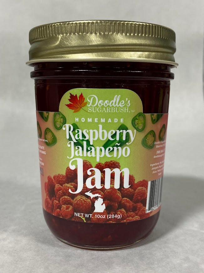 Raspberry Jalapeno Jam | Doodle's Sugarbush, LLC - 100% Pure