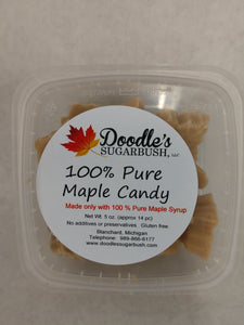 100% Pure Maple Candy maple candy Doodle's Sugarbush, LLC BULK pieces - 5oz. tub (approx 14-15 pc.) 