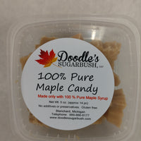 100% Pure Maple Candy maple candy Doodle's Sugarbush, LLC BULK pieces - 5oz. tub (approx 14-15 pc.) 